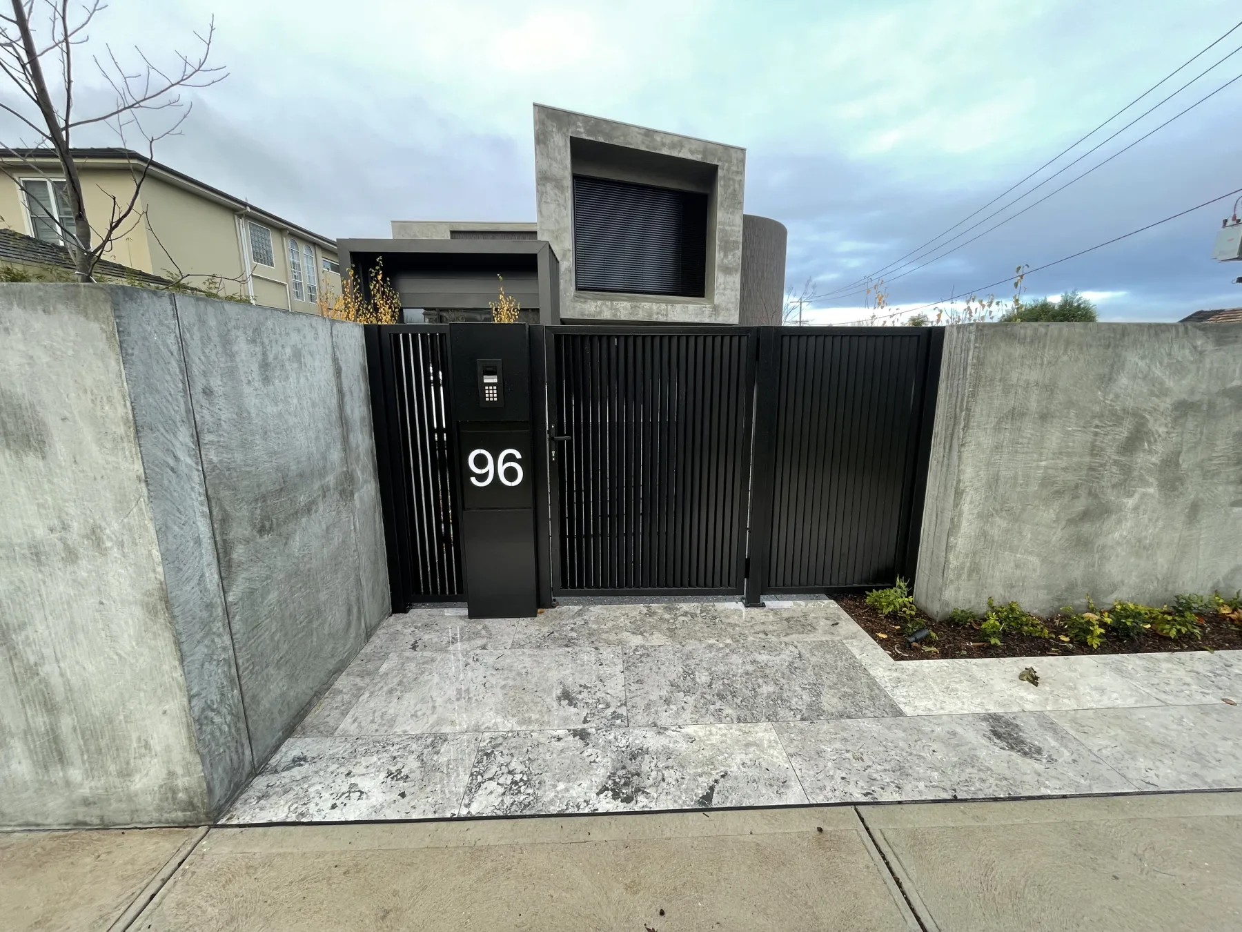 Front elevation of NorthTech's Essendon smart-home project
