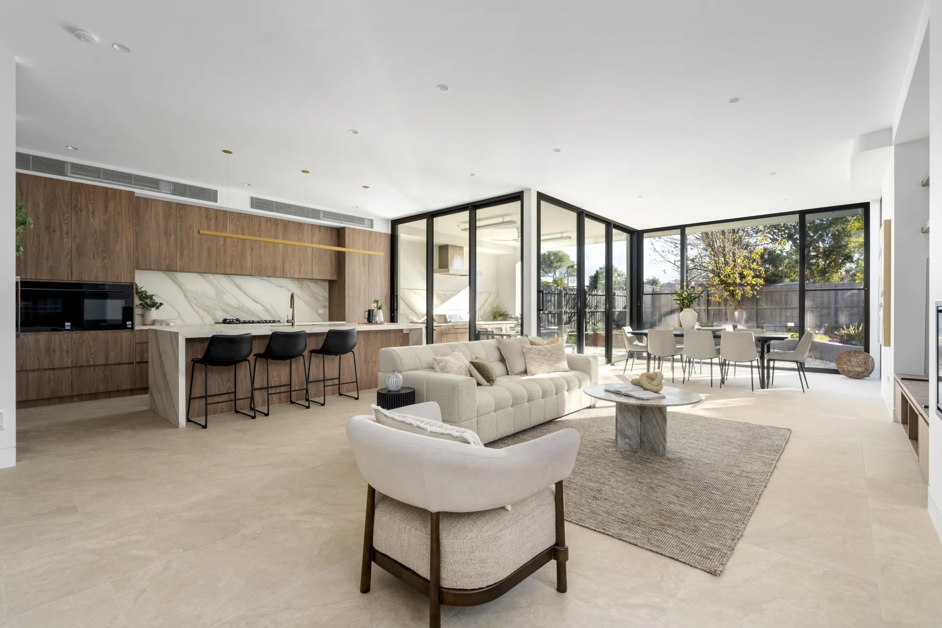 Living area in a NorthTech Mont Albert smart-home project