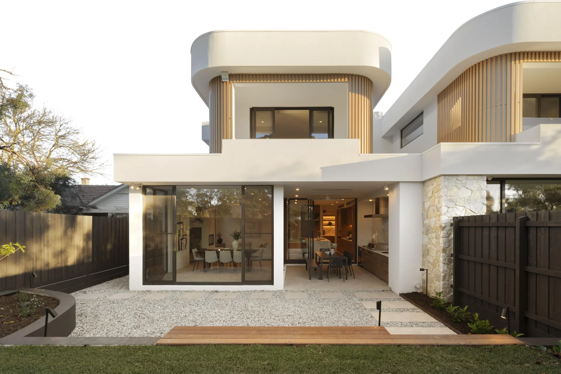 Rear exterior of the Mont Albert NorthTech smart-home project